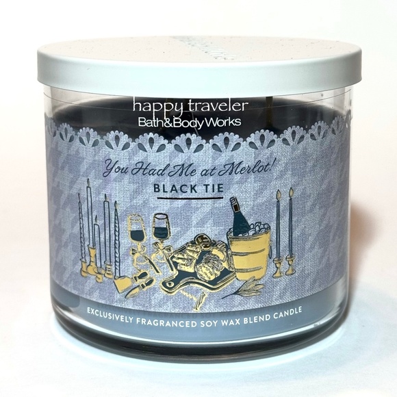 BLACK TIE 3 Wick Candle - Picture 1 of 3